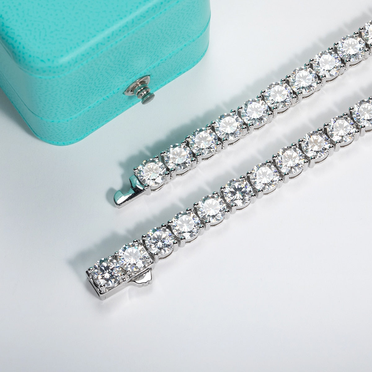 moissanite tennis necklace mens womens