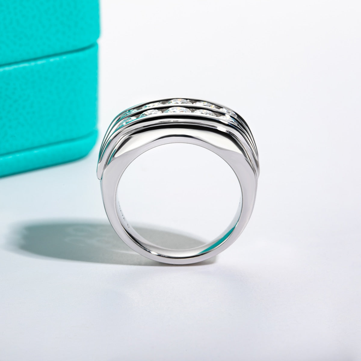Moissanite Mens Ring UK HollowayJewellery