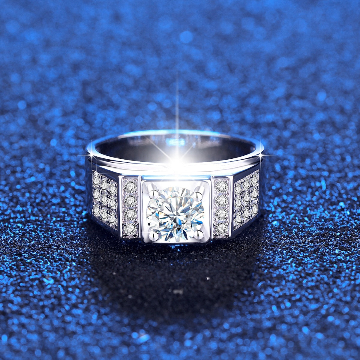 1ct Moissanite Diamond Sterling Silver Ring NZ