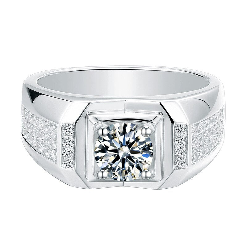 Holloway Jewellery Mens Moissanite Diamond Ring