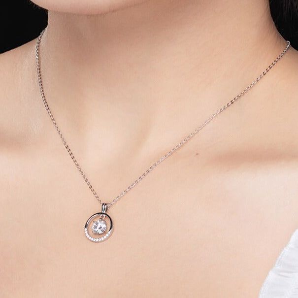 Sterling Silver Moissanite Diamond Necklace Canada