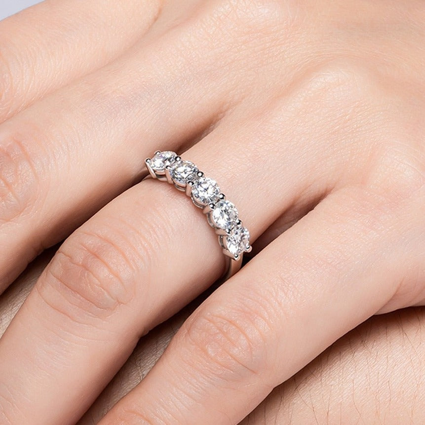 White Gold Moissanite Ring US