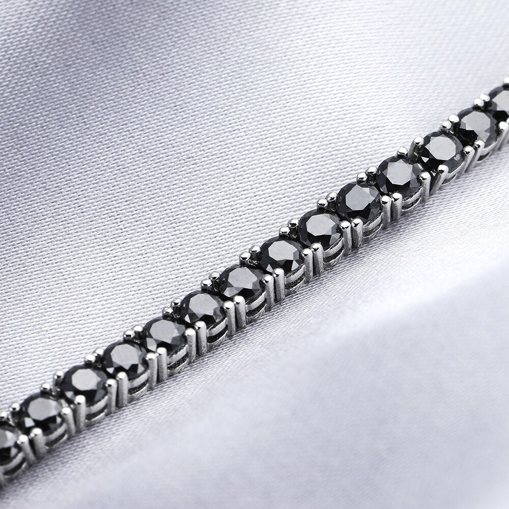 Black Moissanite Tennis Bracelet UK