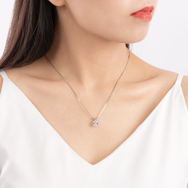 Princess Cut Moissanite Necklace US