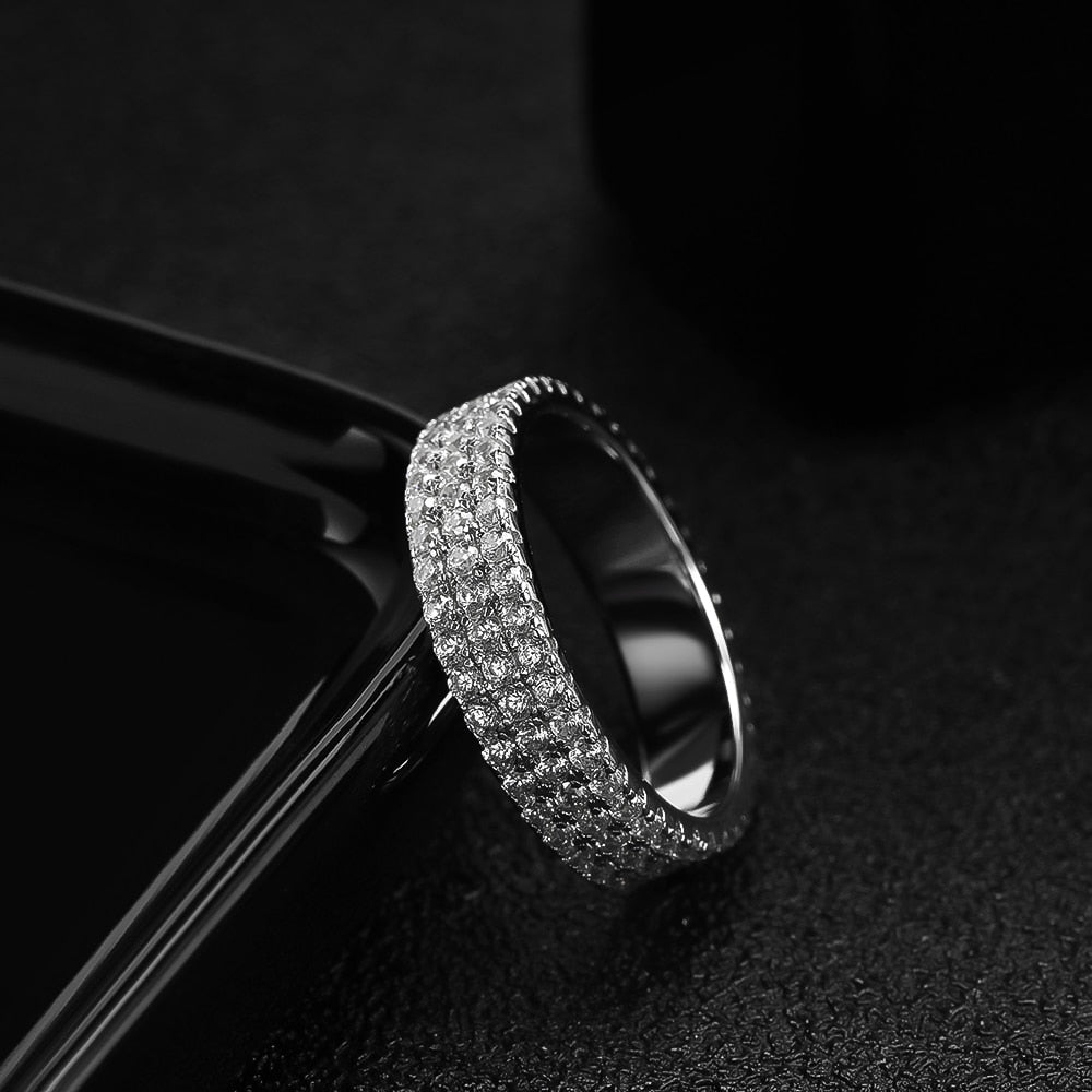 Moissanite Sterling Silver Ring USA