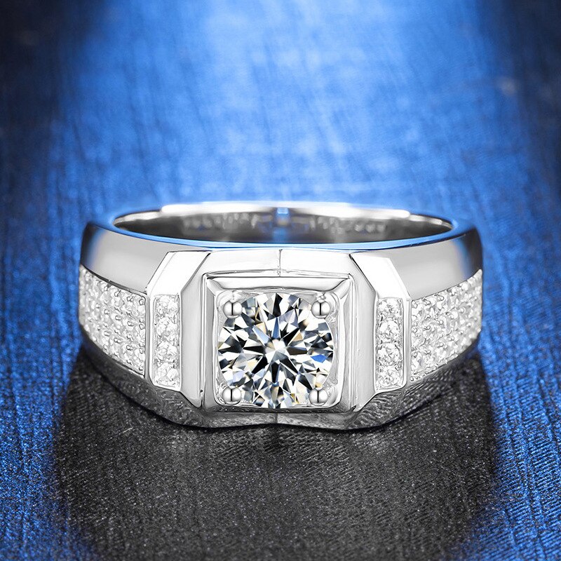 Mens Moissanite Diamond Ring Free Shipping UK
