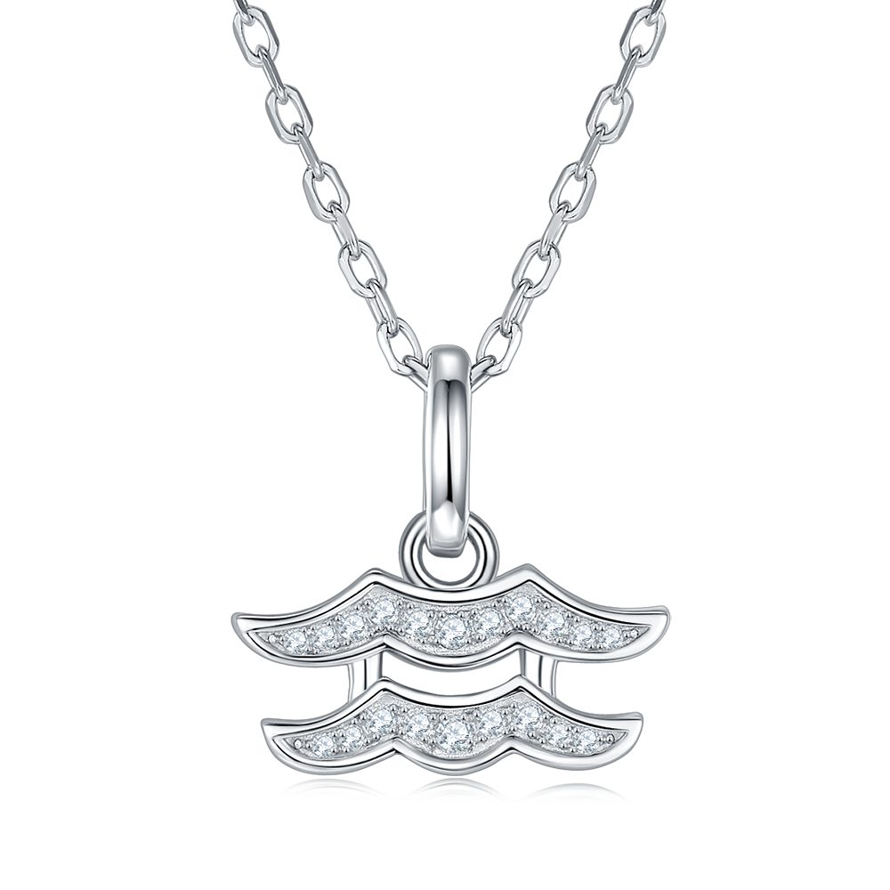 Aquarius Star Sign Moissanite Diamond Necklace US