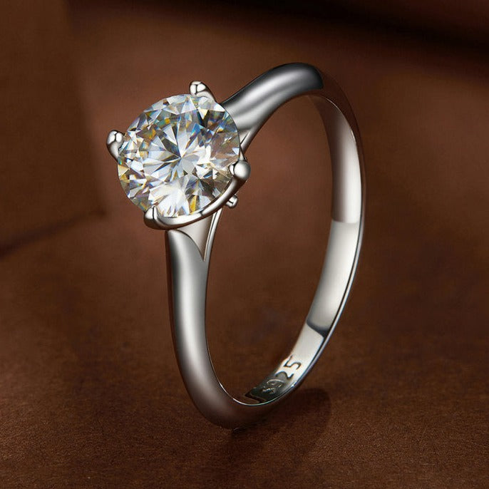 Free Shipping NZ 1 Carat Moissanite Engagement Ring