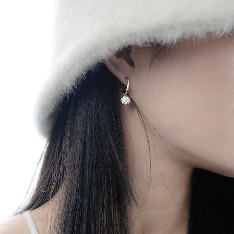 Moissanite Sterling Silver Earrings Australia