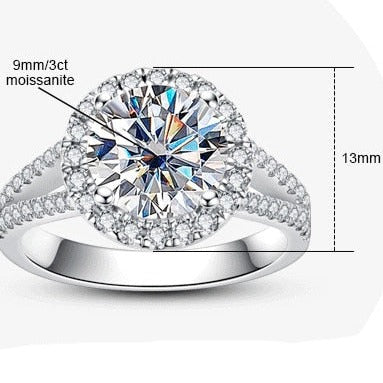 3ct halo ring holloway jewellery moissanite diamond