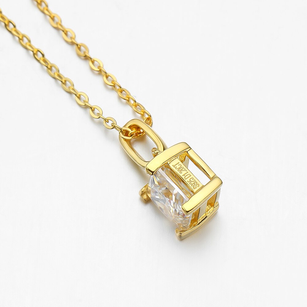 Princess cut 1.2ct moissanite necklace Holloway Jewellery USA