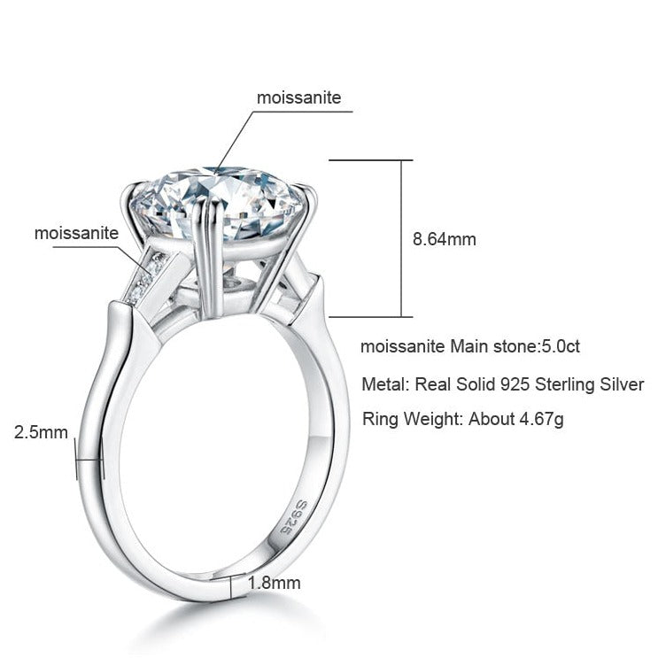 moissanite 5ct ring Holloway Jewellery UK