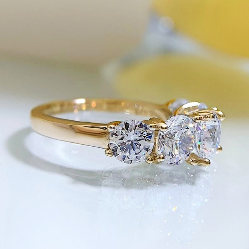 3.6cttw 5 Stone Moissanite Diamond Ring AUS