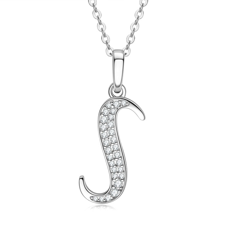 Moissanite Diamond Initial Necklace USA