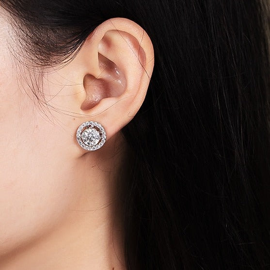 Moissanite Earrings Sterling Silver Free Shipping US