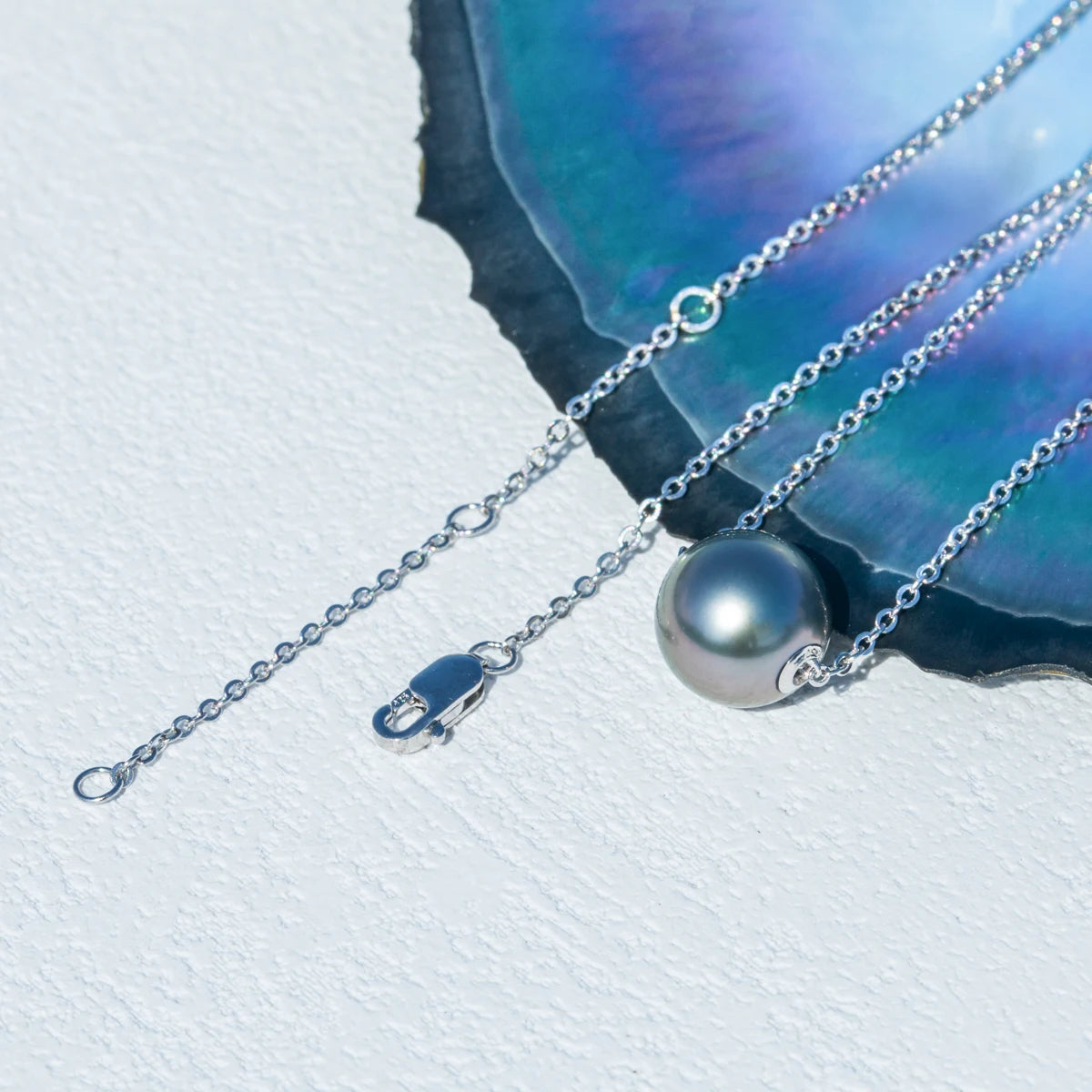 Black Pearl Pendant Necklace Free Shipping US