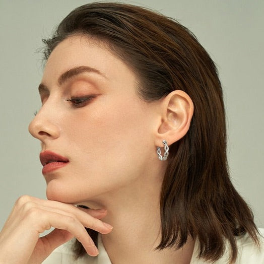 Sterling Silver Moissanite Diamond Earrings Australia