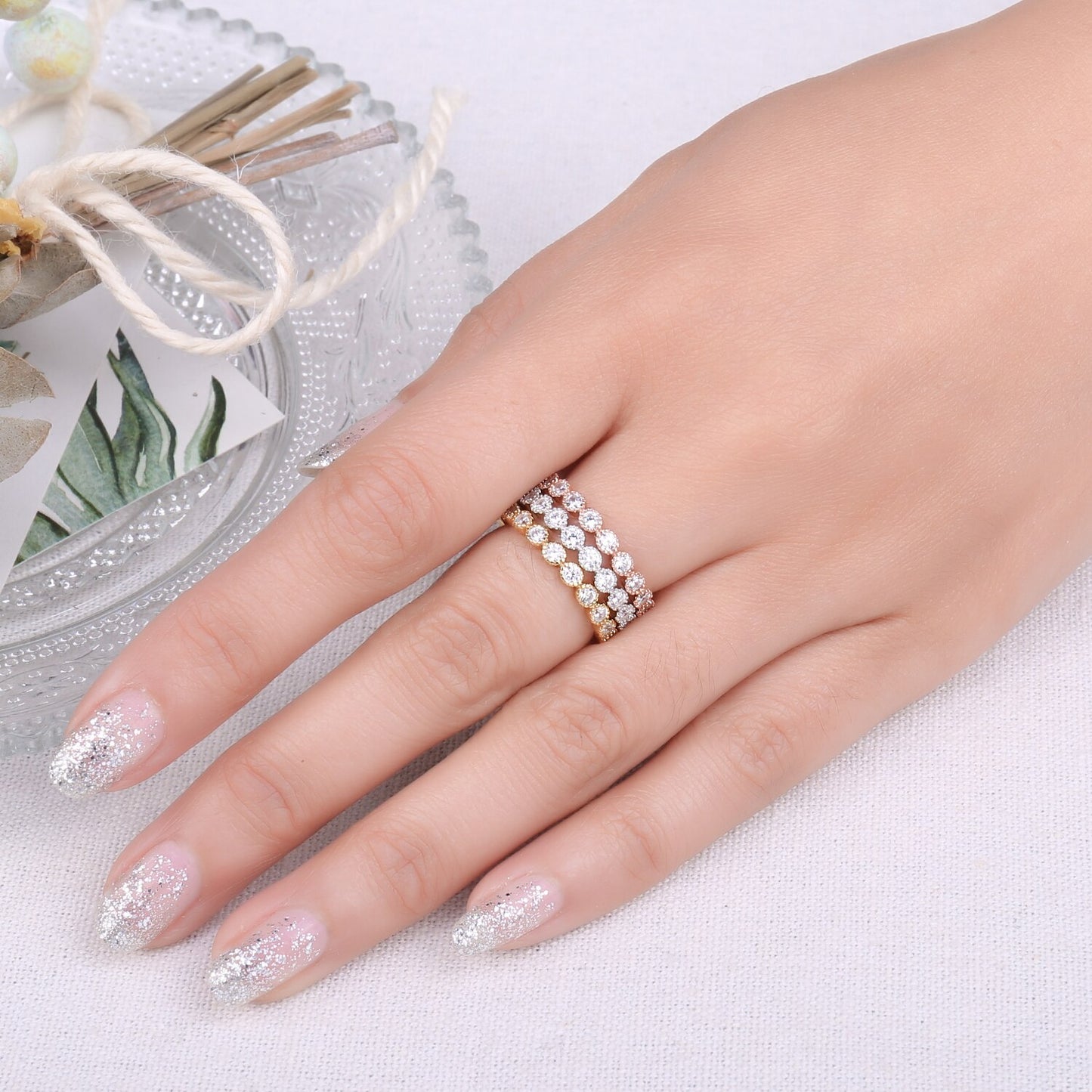 Holloway Jewellery Moissanite Sterling Silver Wedding Band NZ