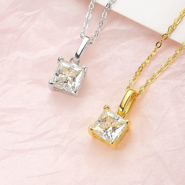 Princess pendant moissanite diamond Holloway Jewellery AUS