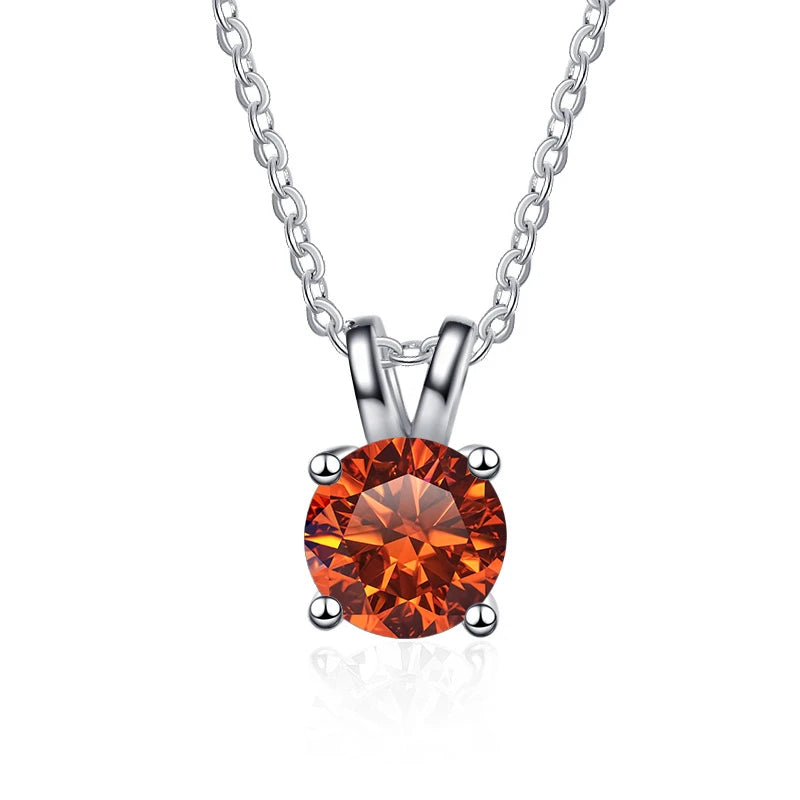 Holloway Jewellery Canada Coloured Moissanite Diamond Pendant Necklace Sterling Silver