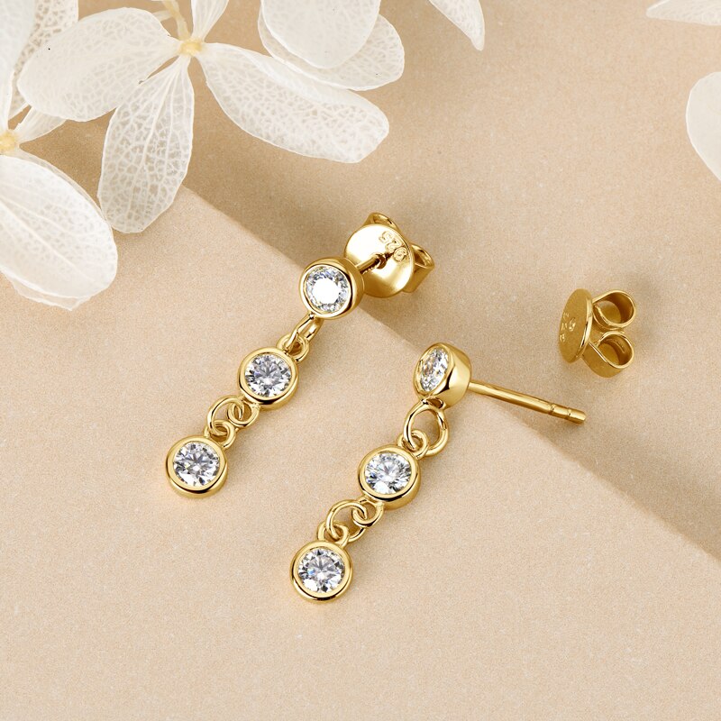 Sterling Silver Moissanite Diamond Earrings NZ
