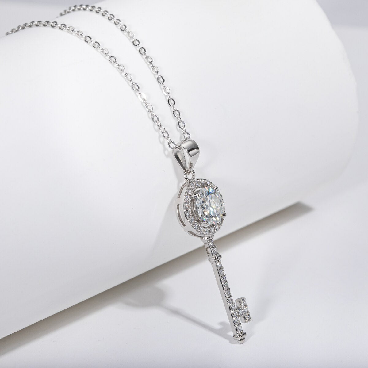 Moissanite Diamond Key Necklace Free Shipping Canada