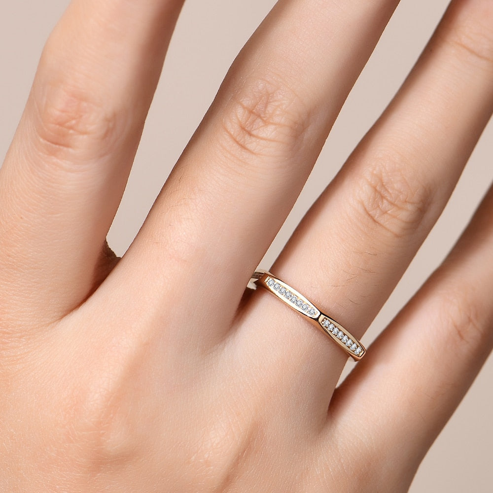 14K Gold Moissanite Ring US