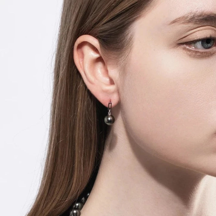 Black Pearl Earrings Free Shipping