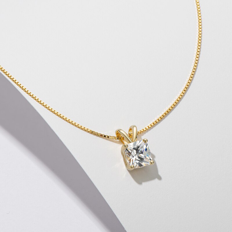Moissanite Diamond Pendant Sterling Silver UK
