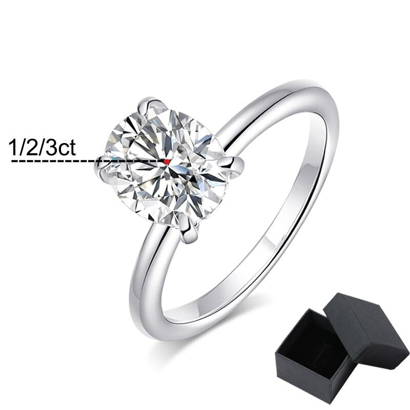 1 carat 2 carat 3 carat Oval Ring Holloway Jewellery