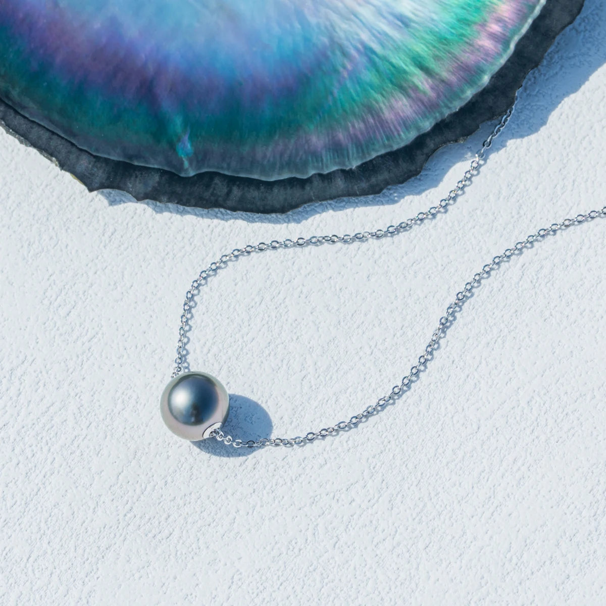 Sterling Silver Tahitian Black Pearl Pendant