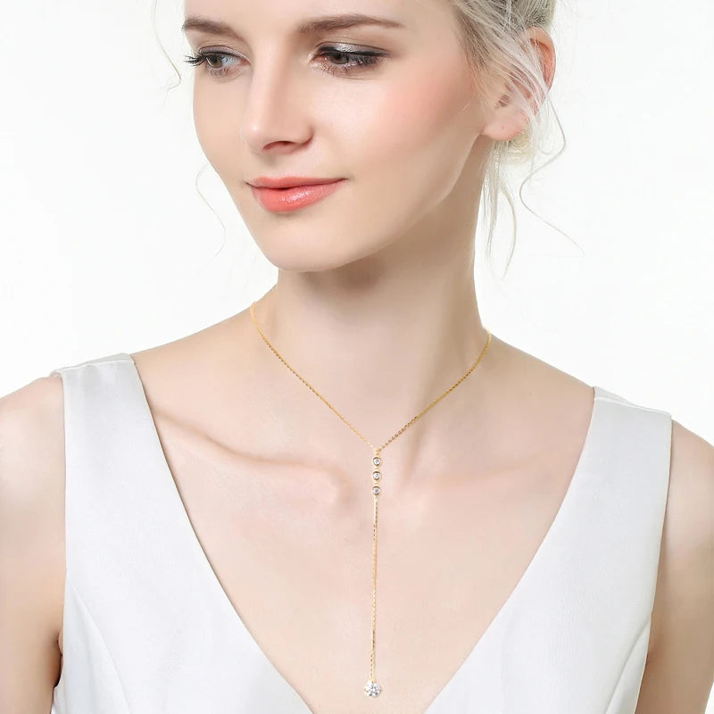 Y Shape Moissanite Diamond Necklace Holloway Jewellery AU