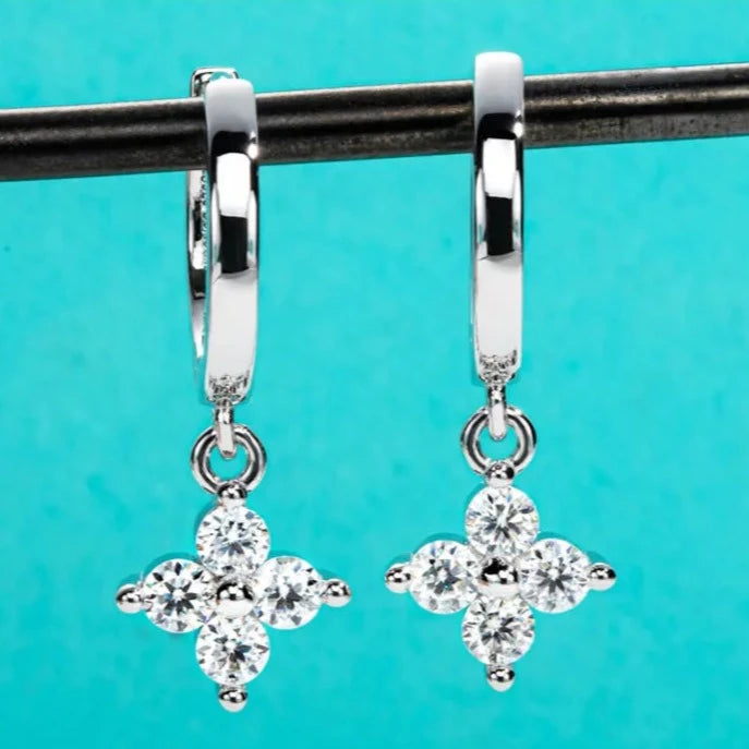 Moissanite Diamond Drop Earrings