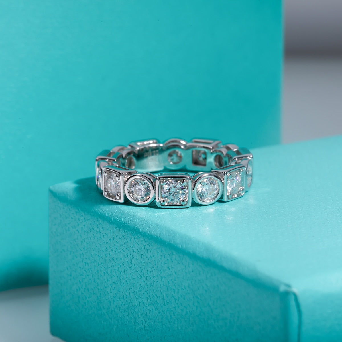 Sterling Silver Moissanite Ring US