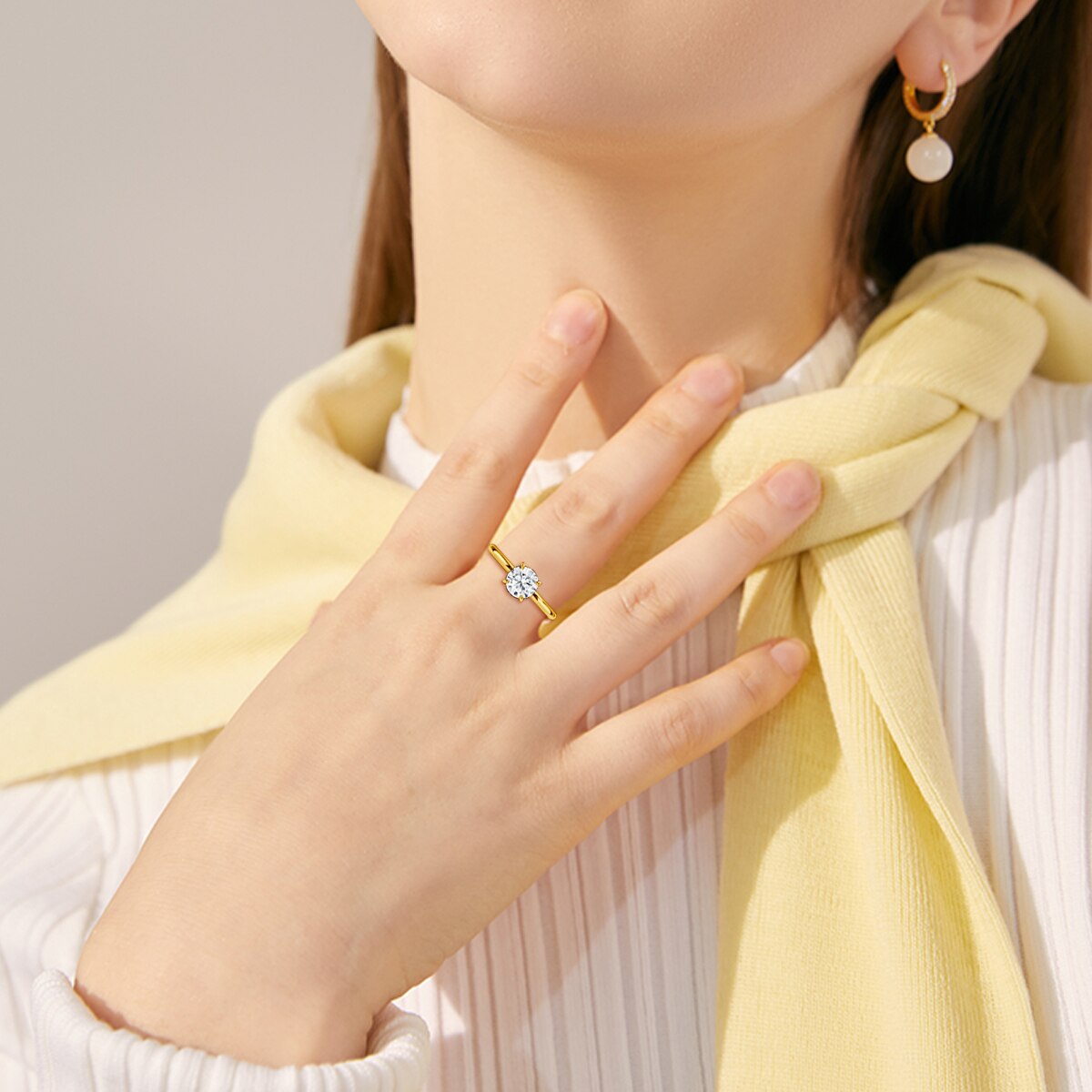 1ct moissanite gold ring Holloway Jewellery USA