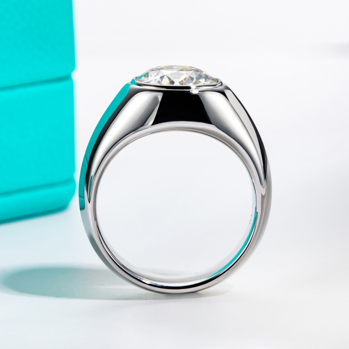 Holloway Jewellery US Mens Moissanite Ring