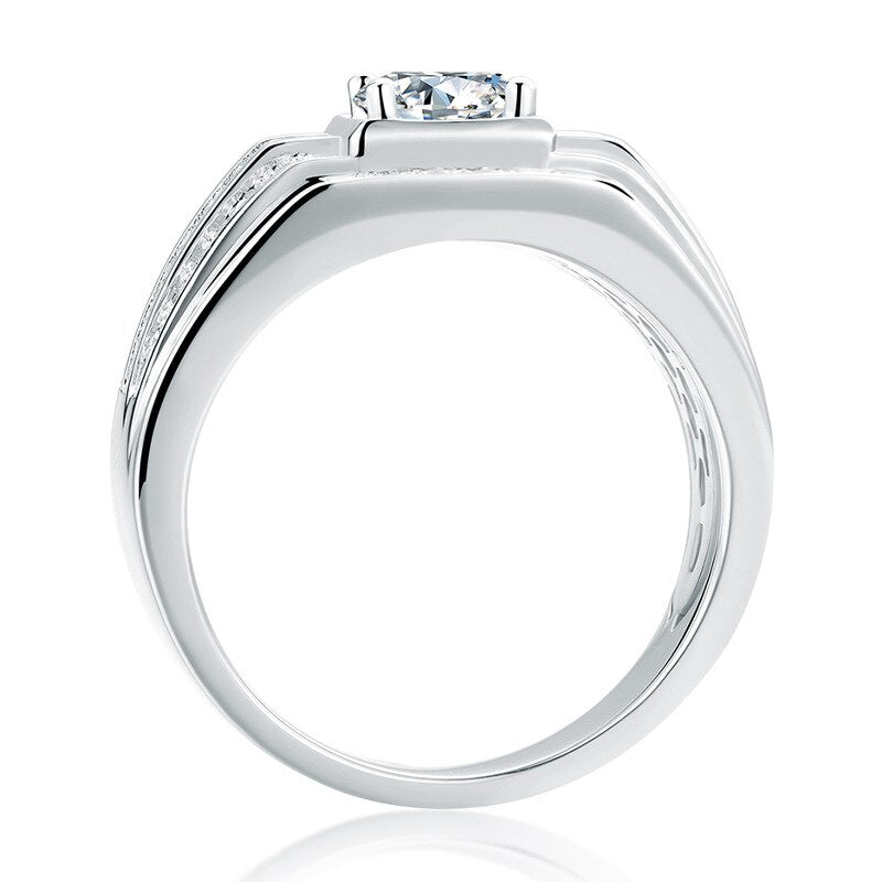 moissanite mens ring Holloway Jewellery USA