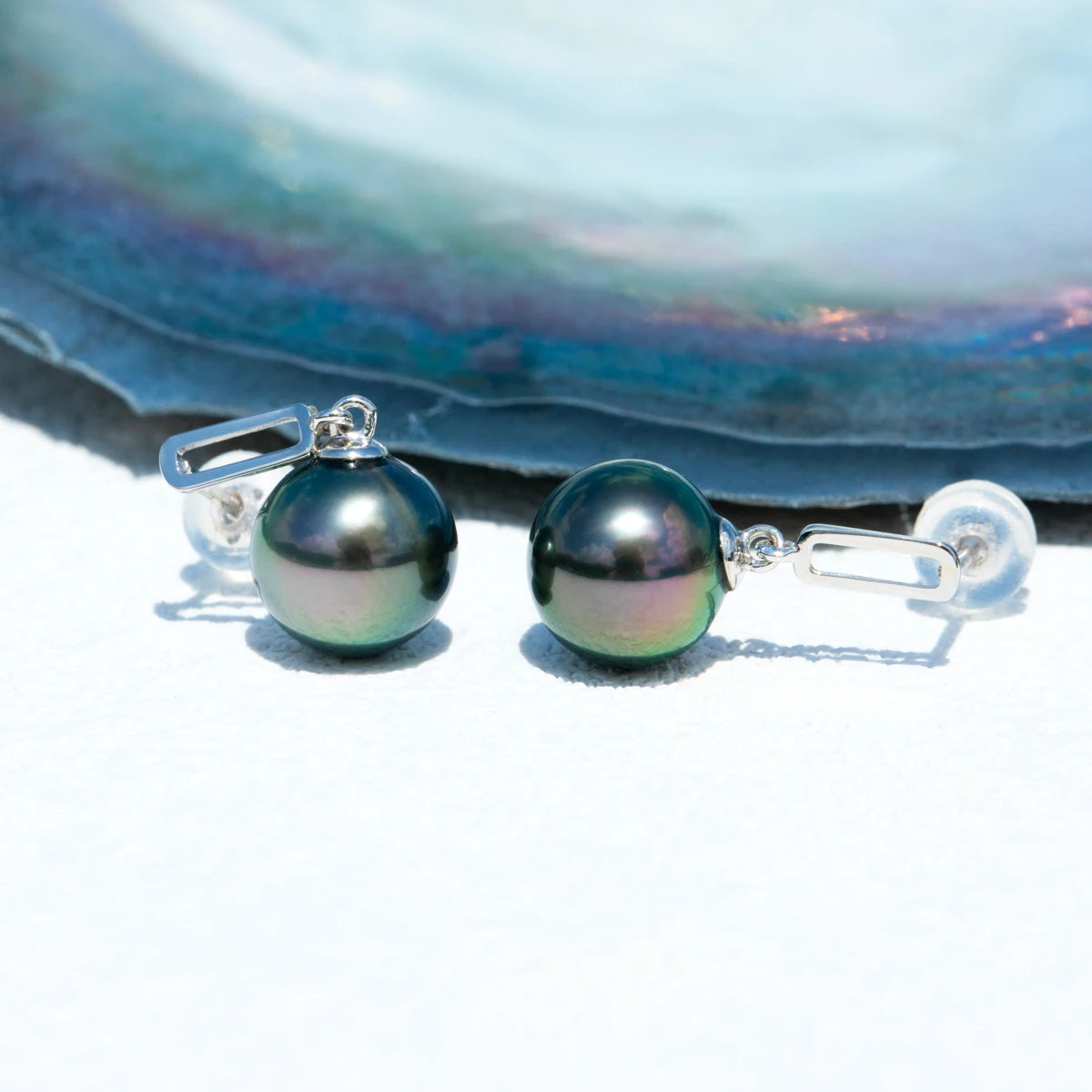 Holloway Jewellery US Tahitian Black Pearl Drop Earrings