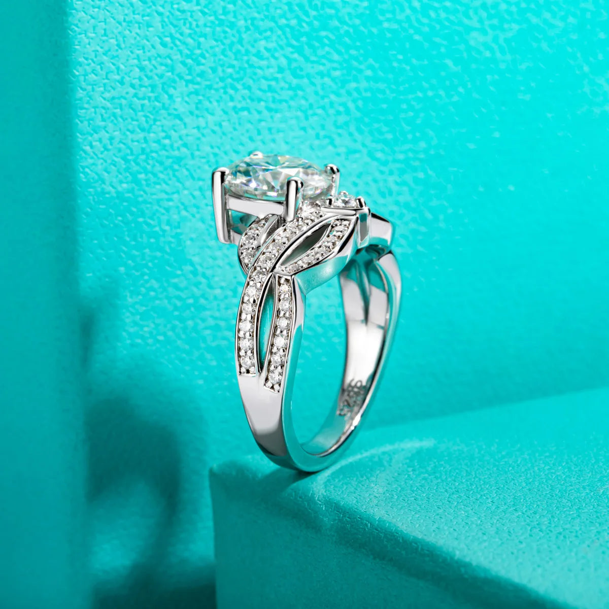 Sterling Silver Moissanite Ring
