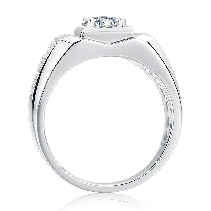 1ct Mens Moissanite Diamond Ring