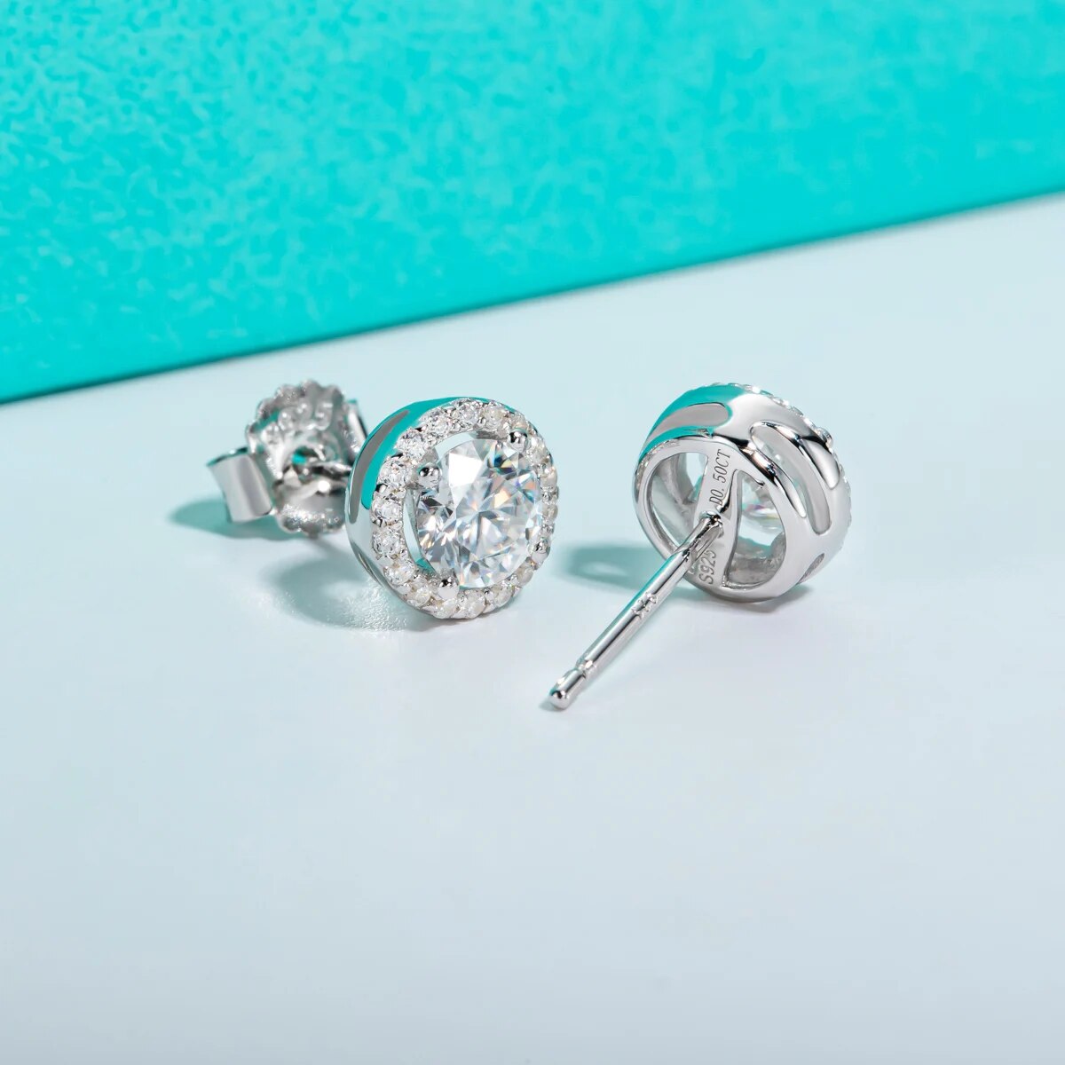 Holloway Jewellery US Moissanite Diamond Stud Earrings