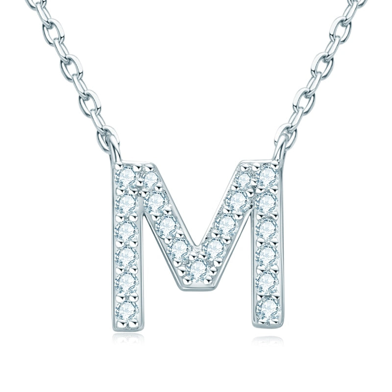 Moissanite Diamond Initial Necklace UK