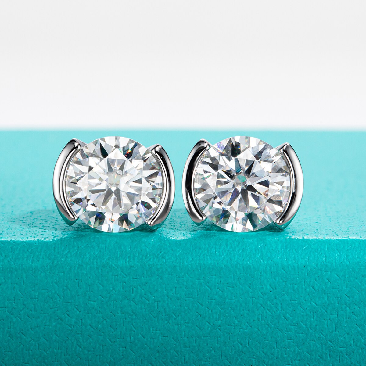 Holloway Jewellery Moissanite Diamond Stud Earrings Australia
