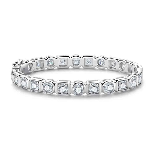 4.5mm Moissanite Diamond Bracelet Sterling Silver