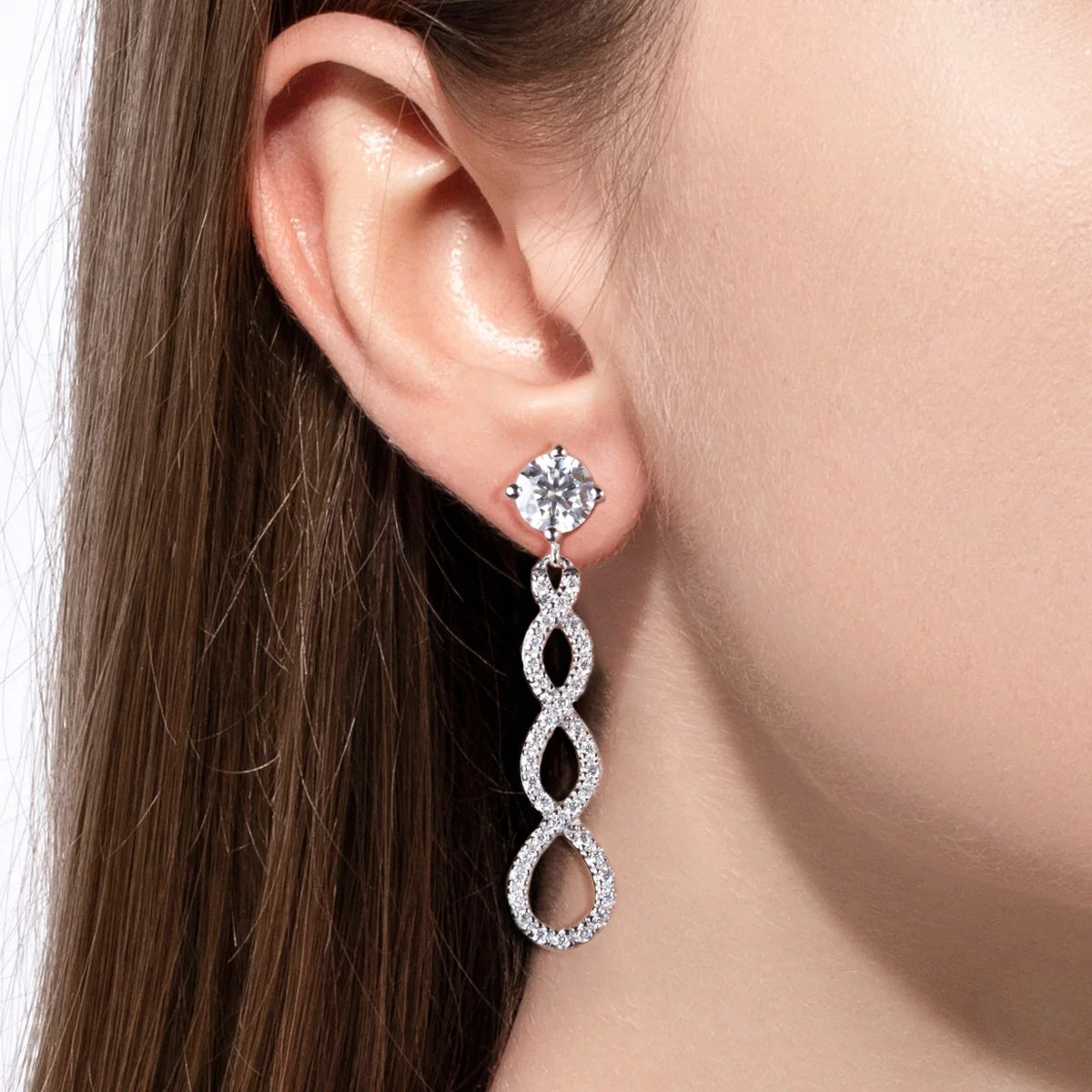 Moissanite Dangle Drop Earrings Free Shipping NZ
