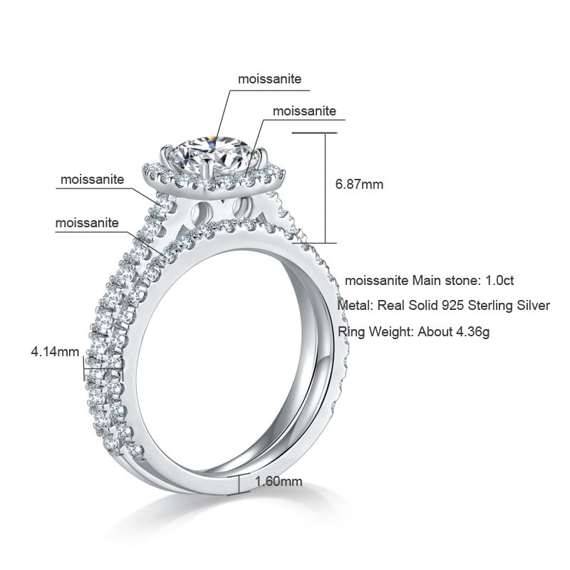 Moissanite ring set 2cttw Holloway Jewellery