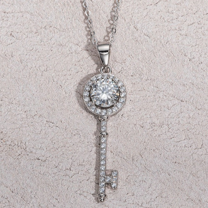 Free Shipping Moissanite Necklace Key US