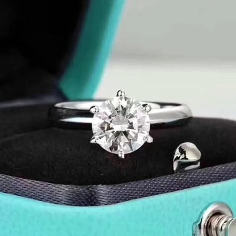 Moissanite Diamond Solitaire Ring