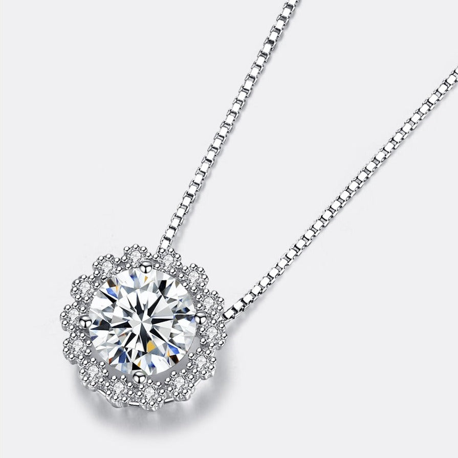 1 Carat Moissanite Diamond Necklace