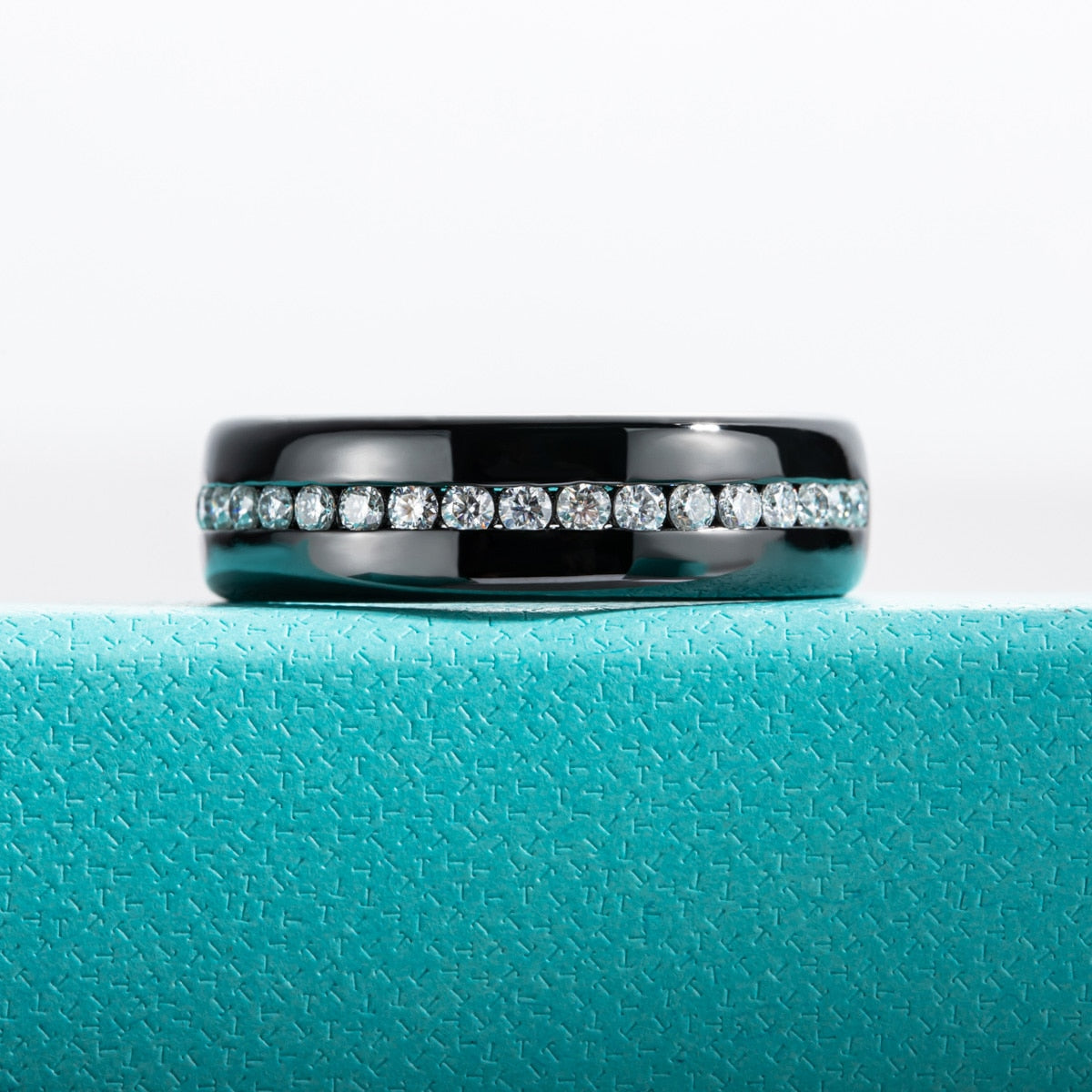 black half eternity ring mens womens Holloway Jewellery UK